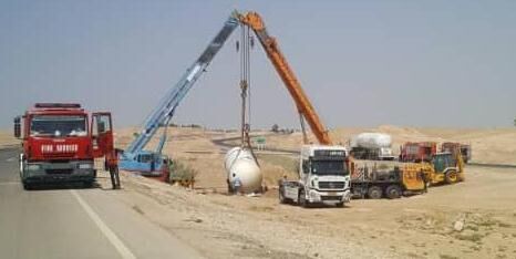 الشاحنة المتضرّرة كانت تنقل الغاز من ميناء ريغ إلى بوشهر